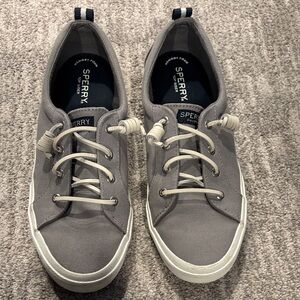 Sperry Gray Canvas Sneakers size 10